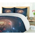 thumbnail image 5 of Ambesonne Nebula Duvet Cover Sets, Black Hole Cosmos Space, 2-Queen, Petrol Blue Peach, 5 of 6
