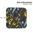 thumbnail image 2 of Honeii Repair tools (2) Print Leather Coaster Set of 4, Ideal for Safeguarding Your Furniture from Drinks Spills and Effortless cleanup-Square, 2 of 6