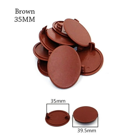 

50Pcs Practical Drill Hole Plug Hole Ornament Exterior Furniture Hole Covers Dust Plug Stopper Protective Cap Screw Decor BROWN 35MM