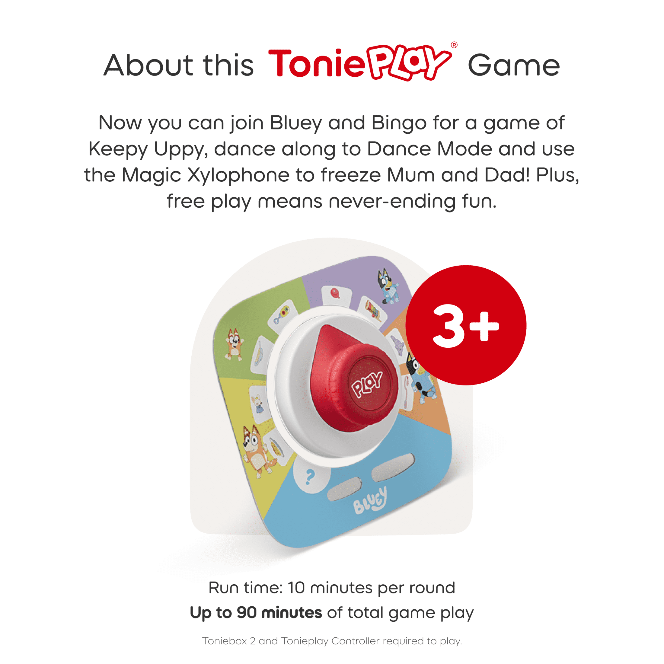 tonies Toniebox 2 Sky Blue Bluey Play Set, Age Group 3+