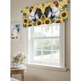 thumbnail image 6 of Yellow Sunflower Rooster Curtain Valances for Windows, Farmhouse Retro Rooster Kitchen Valance Window Treatment, Light Filtering Block Curtains for Bathroom/Bedroom/Living Room 60'' x 18'', 6 of 9