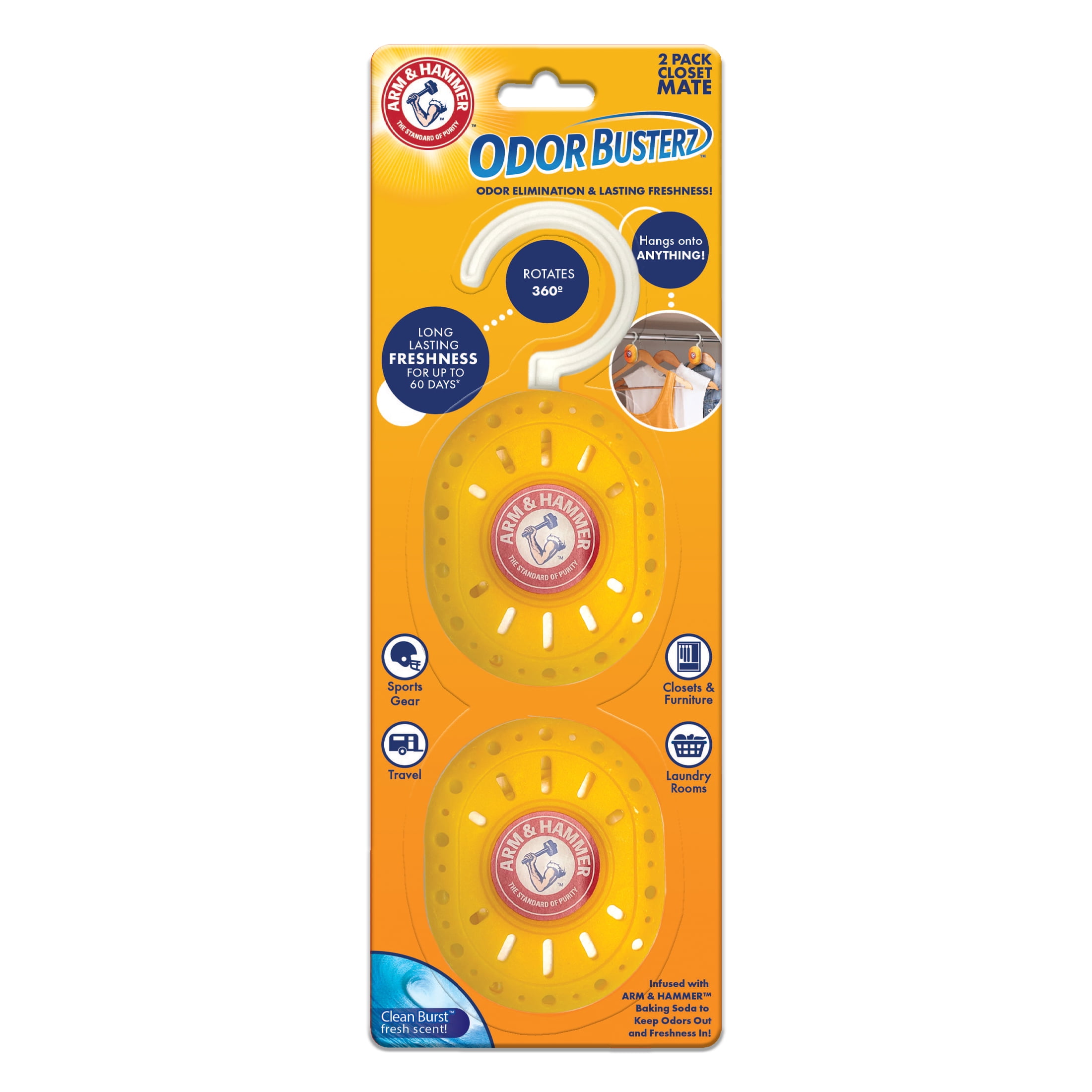 (10 pack) Arm & Hammer Odor Busterz Closet Odor Eliminator, 2‑Pack