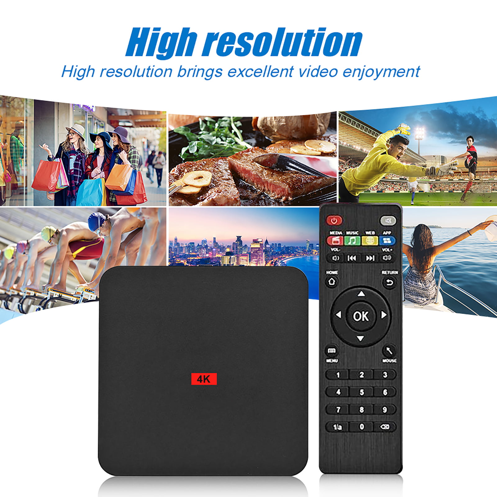 FOR ANDROID 10.0 HOME WIFI RK3229 1G+8G TV SET TOP BOX 4K HD SMART MEDIA PLAYER 