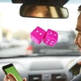 thumbnail image 4 of HUGFEGWE Car Interior Hanging Fuzzy Dice - Mirror Hanging Couple Fuzzy Plush Dice | Auto Rear Mirror Plush Pendant | Lorry Rear View Mirror | Colorful Heart Embroidered Fuzzy Plush Dice CJB91-4563, 4 of 7