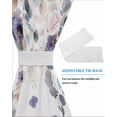 thumbnail image 4 of Purple Flowers Blackout Curtains, French Door Curtains for Door Window, Spring Floral Elegant Pastoral Watercolor Privacy Drapery for Patio/Sidelight Doors, 1 Panel with Tieback, 54 x 72 Inches, 4 of 6