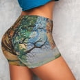 thumbnail image 4 of Salouo Seasonal Tree Reflection Print Women's Athletic Shorts,Booty Shorts Biker Shorts High Waisted Elastic Workout Shorts for Yoga Gym Running Sports-X-Large, 4 of 8