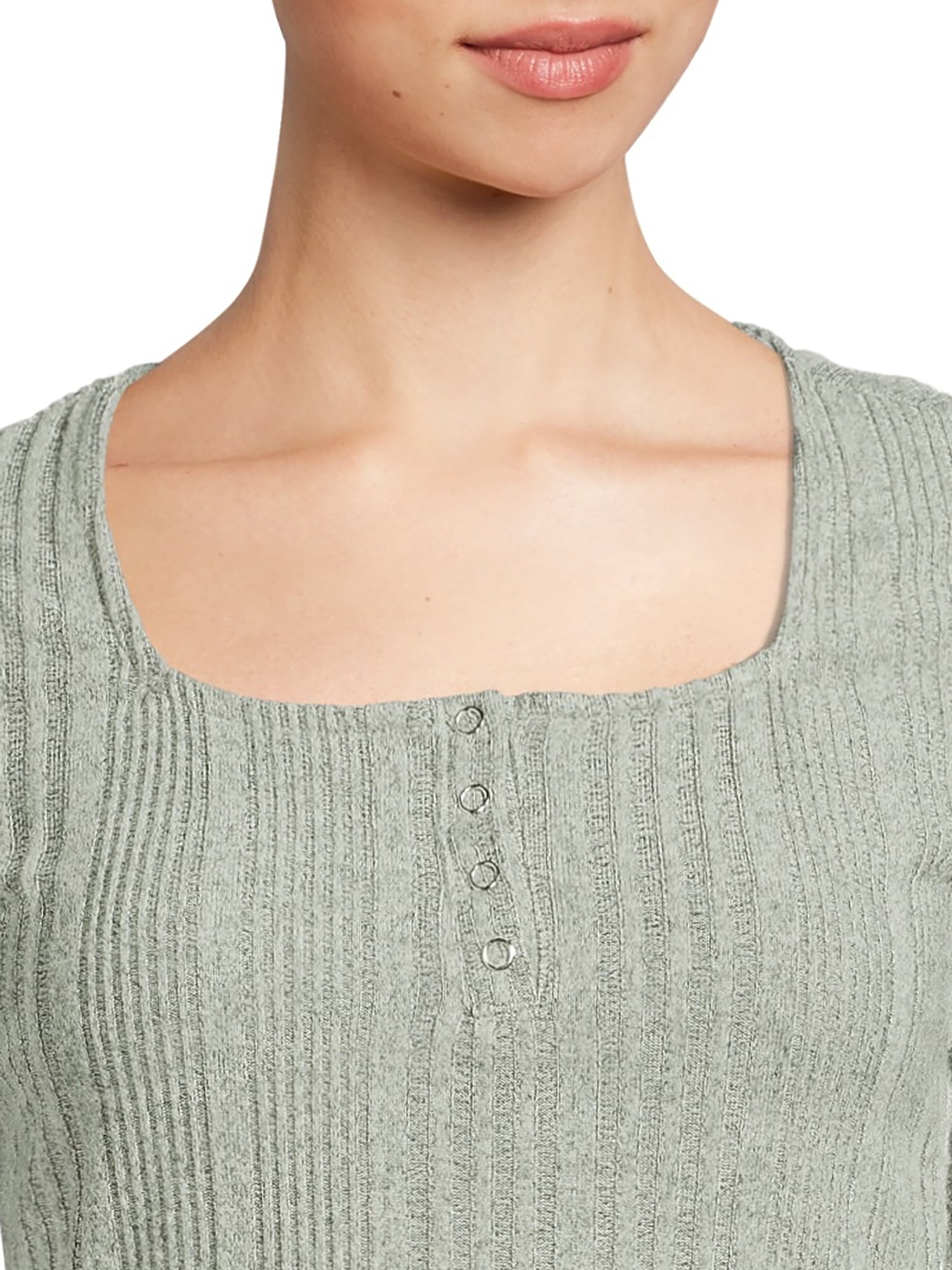 Self Esteem Juniors Square Neck Henley Top