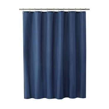 Clorox Waterproof Fabric Shower Curtain, Ashington Pattern, Blue, 72" x 72"