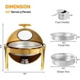 thumbnail image 2 of Ktaxon Roll Top Chafing Dish for Buffet, 6 Quart Stainless Steel Buffet Set with Visible Window, Chafers and Warmers Sets for Party, Catering, Wedding, Banquet, Graduation, 2 of 7