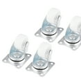thumbnail image 4 of Roulettes Pivotantes Universelles 1 Pouces Roues Blanches pour Meubles Chaise Chariot, 4 of 7