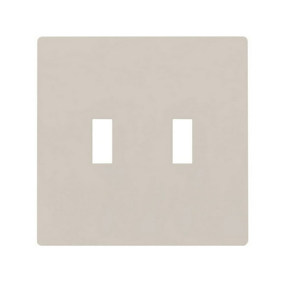 Hubbell 2-Gang Light Almond Single Toggle Screwless Midsize Wall Plate NPS2LAZ