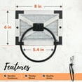 thumbnail image 2 of Autumn Alley Farmhouse White Hand Towel Holder Ring with Bracket - Rustic Hand Towel Holder - Towel Rings for Bathroom Wall Mounted Decor Mix of Wood, Galvanized Metal & Black Rings, White, 2 of 7