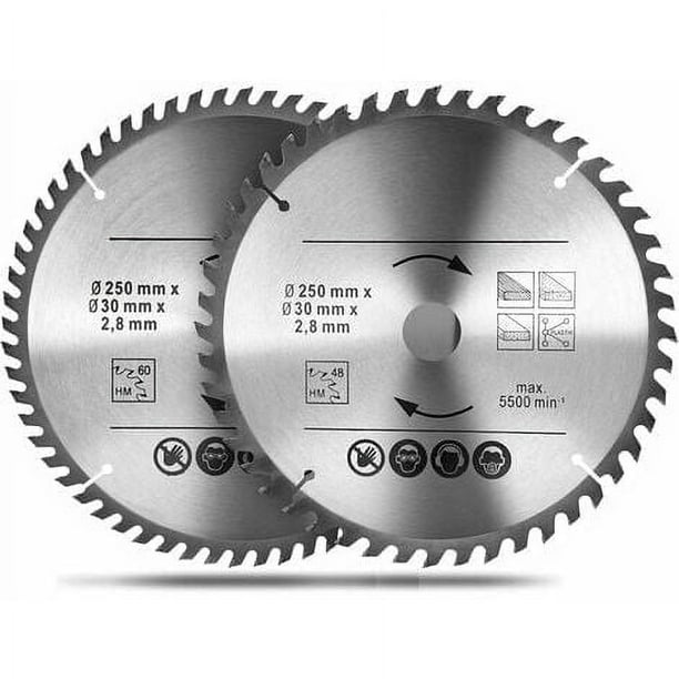 Lot De 2 Lames De Scie Circulaire Makita – 20 Dents Et 48 Dents, 235x30mm, Acier