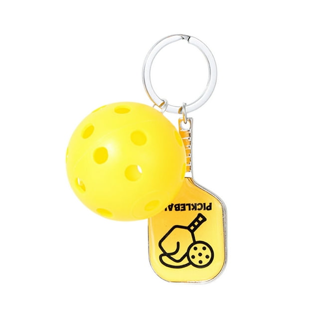 Pickleball Racket Alloy Keychain Simulation Sports Pendant Pickleball Keychain