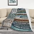 thumbnail image 3 of LHSHID Blanket Gifts for Dad Fathers Day Dad Gifts from Daughter Son Cool Birthday Gift for dad to My Best Dad Ever Throw Blanket Soft Flannel 60"x80", 3 of 8