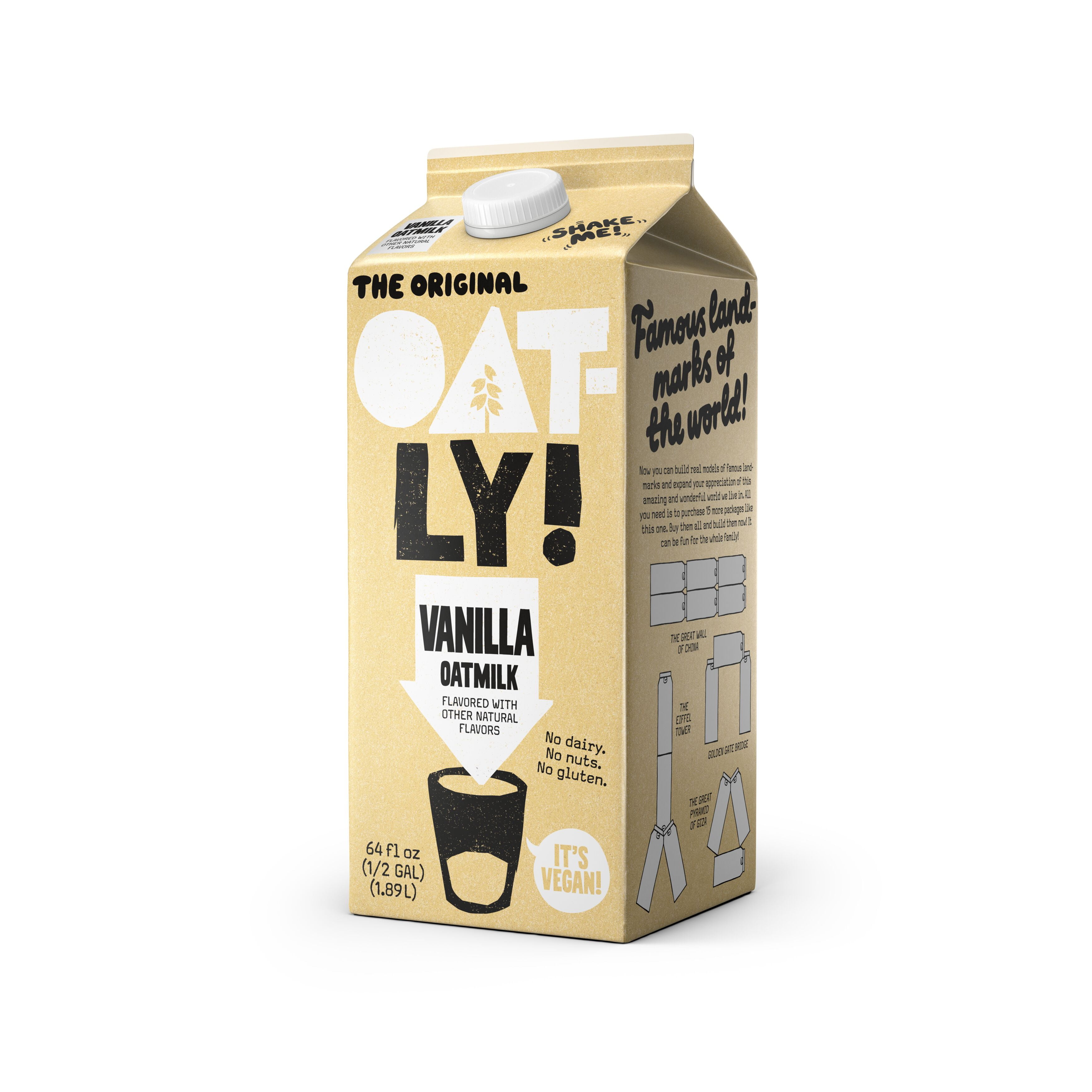 Oatly Vanilla Oatmilk, Dairy-Free Milk, 64 fl oz Refrigerated Carton