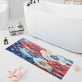 thumbnail image 3 of WOBOGO American Flag Flowers Carpet 39x20in Kitchen Bathroom Livingroom Plush Absorbent Non-Slip Floor Mat, 3 of 8