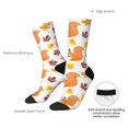 thumbnail image 6 of Honeii Cartoon Squirrel Print Adult Socks,Crew Socks,Casual Calf Socks,Daily Wear Socks for Men & Women, Perfect for Sports, Casual and Everyday Use, 6 of 6