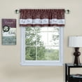thumbnail image 2 of PowerSellerUSA Live, Laugh, Love 3-Piece Kitchen Curtains and Valance Set, Premium Buffalo Plaid Curtains, Gingham Tier Pair and Valance, Stunning Farmhouse Kitchen Decor, 58" W x 24" L, Burgundy, 2 of 4