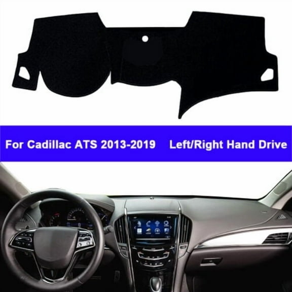 Leather Car Inner Dashboard Protects DashMat For Cadillac ATS 2013 - 2016 2017 2018 2019 Black