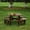 Brown, variant on Smooth and Durable Wood - Can Hold 8 with Umbrella Hole - Outdoor Gatherings in Backyard, Garden / Enjoy a Relaxed Picnic
