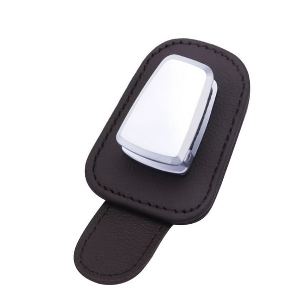 Soporte para gafas Kenally organizador de visera para automóvil clip de gafas con abrazadera para tarjeta de billete color Negro