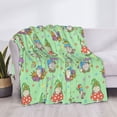 thumbnail image 3 of Naloa Spring Gnome Flannel Fleece Throw Blanket for Bed Couch, Thick Blanket - All Seasons Suitable for Women, Men and Kids-80"x60", 3 of 6