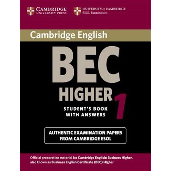 Pre-Owned Bec Practice Tests Cambridge Bec Higher 1: Practice Tests from the University of Cambridge Local Examinations Syndicate, (Paperback)