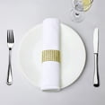 thumbnail image 3 of Napkin Rings Set of 6PCS,Rhinestone Bling Napkin Rings Holder for Wedding Birthday Party， Golden, 3 of 6