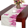 thumbnail image 1 of MKHERT Breast Cancer Awareness Hand People Campaign with Pink Ribbon Table Runner Home Decor for Wedding Party Banquet Decoration 16x72 Inch, 1 of 2