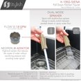 thumbnail image 4 of Stylish Siena 17 ¾" Ht Single Handle Brushed Gold Pull Down Kitchen Faucet K-135G, 4 of 9