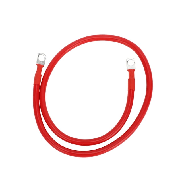 Cable de inversor de batería universal de 1 Pc Unique Bargains 5/16" Lug 2.5FT Cable de batería 5 AWG Rojo de cobre estañado