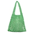 thumbnail image 2 of Bolso Trenzado para Mujer Bolso Tejido Lino Y Algodón Bolso Compras Red (verde), 2 of 9