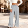 thumbnail image 6 of Tdoqot Girls Fleece Sweatpants with Pockets- Elastic Waist Baggy High Rise Casual Wide Leg Joggers Gray Size 6, 6 of 8