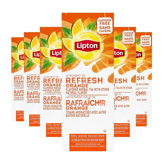 Lipton - Caffeine Free Orange Herbal Tea, 28 Tea Bags Each (Pack of 6) Total 168 Tea Bags