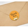 thumbnail image 4 of Darling Souvenir Round 1.6 Inches Peony Floral Ocher Yellow Thank You Stickers Wedding Gift-45 Pcs, 4 of 4