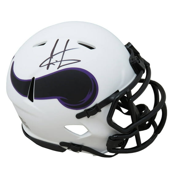 Cris Carter Signed Minnesota Vikings Lunar Eclipse White Matte Riddell Speed Mini Helmet
