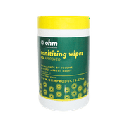 OHM BY URBAN ELECTRIC POWER OHM Sanitizing Wipes - Fresh Scent , 80 Wipes - FDA Approved