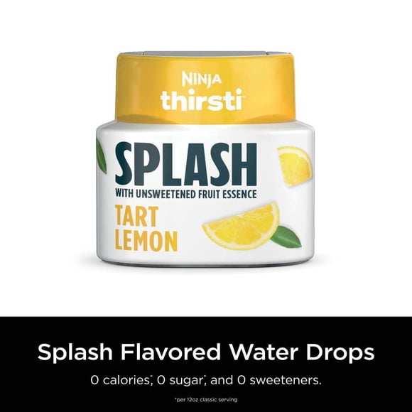 Ninja Thirsti SPLASH Tart Lemon Flavoured Water Drops (Unsweetened), WCFLMN6C