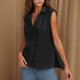 thumbnail image 5 of Manga larga blanca,Blusa de lentejuelas con cuello en V, camiseta informal holgada sin mangas, camisa de poliéster con brillo, ropa de fiesta para mujer, sopatenor, 5 of 9