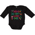 thumbnail image 3 of Inktastic Mimi and Poppy Love Me Granddaughter Girls Long Sleeve Baby Bodysuit, 3 of 5