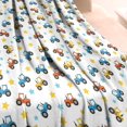thumbnail image 3 of Cartoon Tractors Stars White Pattern Blanket,Comfortable Soft Lamb Wool Throw Blanket,All Season,Warm Lightweight Blankets for Sofa Bed Couch Living Room Chair,60"x80", 3 of 4