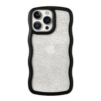 onn Wavy Grip Phone Case for iPhone 14 Pro Max / iPhone 13 Pro Max / iPhone 12 Pro Max - Black/Gold Glitter