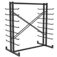 thumbnail image 5 of HOHYN Heavy-Duty Lumber Storage Rack & Pipe Rack | Adjustable Cantilever Rack with 2000LB Load Rating | X-Braced Steel Frame for Factory, depot & Home Use Black, 5 of 8