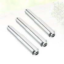 KONTONTY 3Pcs Cylindrical Silver ABS Toilet Paper Holder for Home with Bathroom Toilet Paper Rod and Spring