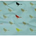 thumbnail image 4 of oneOone Organic Cotton Poplin Twill Fabric Artistic Bird Printed Craft Fabric BTY 42 Inch Wide, 4 of 4
