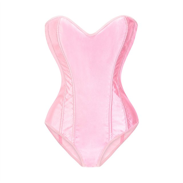 Corsé vintage con tirantes y estampado de vendaje para mujer, top de poliéster moldeador