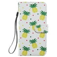 thumbnail image 3 of SaniMore for Samsung Galaxy S23 Plus Case, Anti-Fall Shock Protection Magnetic Wallet Cover for Samsung S23 Plus with Hand Strap [Card Holder & Kickstand] PU Leather Painted Pattern, Pineapple, 3 of 6