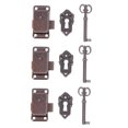 thumbnail image 4 of AURARMLET 3pcs Retro Wooden Box Latches Vintage Style Hasps For Jewelry Boxes Easy Installation For Cabinets And Chests, 4 of 8