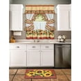 thumbnail image 2 of Black Eyed Susan Window Kitchen Curtains 5-Piece Printed Cottage Set - 57" (W) x 36" (L), Spice, 2 of 2